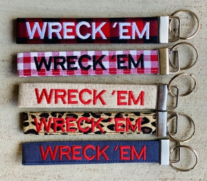 Wreck 'em Ribbon Keychain
